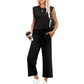 💕2025 Hot Sale 49% OFF🔥2025 New Women's  Sleeveless Top & Wide-Leg Pants 2-Piece Set