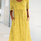 🎁2024 New Year Hot Sale🎁Casual Women Scoop Neck Floral Dress (with pockets)
