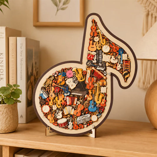 ⌛LAST DAY SALE ONLY ￡9.99!!🎵 Wooden Musical Note Puzzle – Handcrafted Brain Teaser for Music Lovers! 🧩 Perfect Gift • Eco-Friendly • Limited Stock! ⏳🇬🇧
